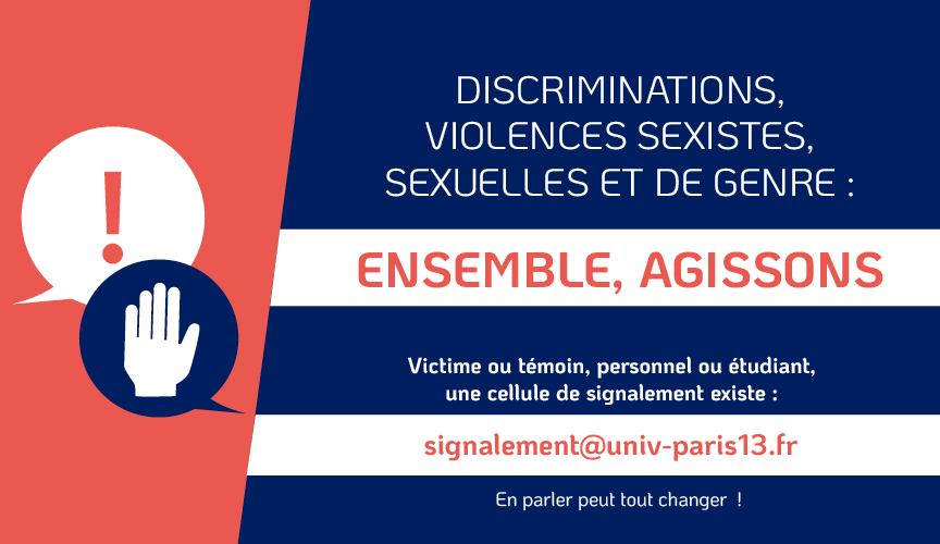 Discriminations, violences sexistes, sexuelles et de genre : l’université Sorbonne Paris Nord dit STOP !